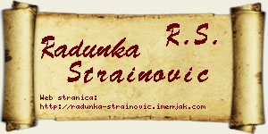 Radunka Strainović vizit kartica